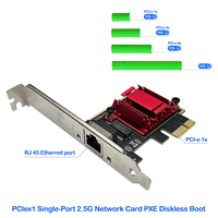 Carte réseau Ethernet Gigabit interne 2.5G PCI-E RJ45, puce RTL8125B, négociation automatique 10/100/2500Mbps, démarrage PXE WOL PC
