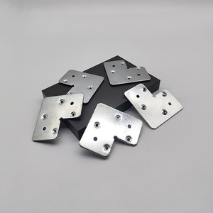 Support d'angle en aluminium 64x37mm, connecteur à angle droit pour armoire miroir en verre, accessoire de renforcement de quincaillerie - Product Image 1