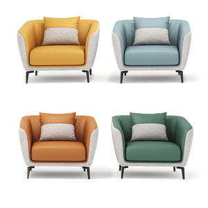 Chaise de <span class=keywords><strong>réception</strong></span> en cuir à siège unique, mobilier de bureau à la mode - Product Image 3
