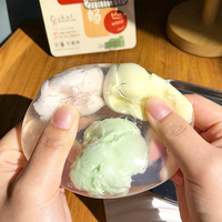 DIY Boule anti-stress souple à presser, faite main, à coque croustillante, texture râpée, à la vaseline, en forme de boulette de riz, sans rebond
