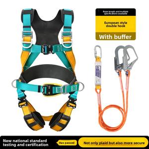 <span class=keywords><strong>Harness</strong></span> Pengaman Tubuh Penuh dengan Sabuk Pengatur Gesper Bersertifikat, Ring-D, Poliester, untuk Perlindungan Jatuh dari Ketinggian Kerja - Product Image 2