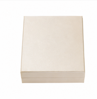 Boîte cadeau rigide pour bijoux, couleur crème premium, avec insert en EVA, emballage personnalisé avec logo