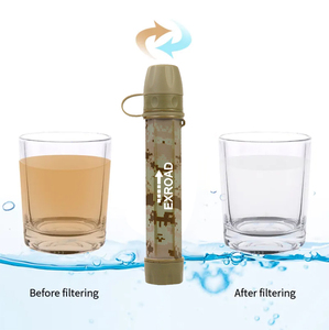 Extroad מים נייד מסנן קש חירום הישרדות בודדים סינון כלי מים ניידים לטיפוס מים - Product Image 2