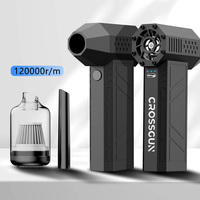 CROSSCUN Peniup Udara Turbo Paduan Aluminium Industri Dirgantara Baterai Lithium Isi Ulang 120000RPM Kecepatan Tinggi Portabel