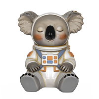 Urne funéraire personnalisée en céramique Koala Astronaute, pot de crémation minimaliste, fournitures funéraires commémoratives OEM ODM