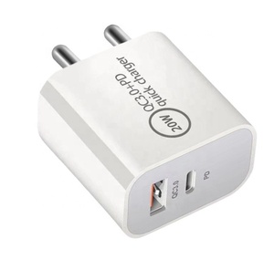20W Ấn Độ tiêu chuẩn cắm Ấn Độ PD sạc kép USB PD + QC3.0 tường sạc cho <span class=keywords><strong>iPhone</strong></span> 12/11/x <span class=keywords><strong>iPad</strong></span> Samsung Huawei - Product Image 4