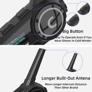 Casco de Motocicleta de Alta Calidad con Auriculares, Intercomunicador para 6 Personas, Pantalla LED, Comunicación para Motociclistas - Product Image 3