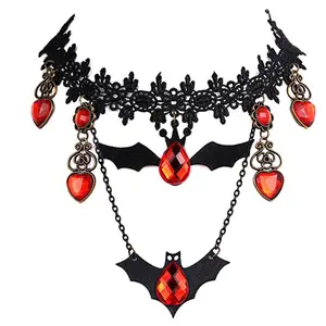 Wholesale Halloween Party Carnival Women's Lace Collarchocker Neck Collar Lace Gothic Necklace