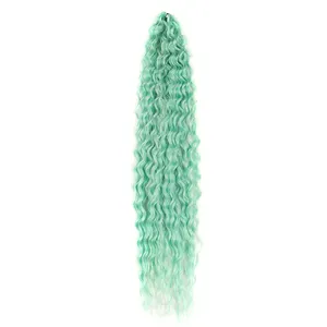 Extension capillaire synthétique ondulée au Crochet, 30 pouces, tresses de déesse, Extension capillaire Blonde Ombre, vente en gros