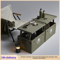 Boîte de rangement pliable en plastique pour le camping en plein air, organisateur de coffre de voiture avec table, bac de rangement pour pique-nique, conteneur de rangement domestique