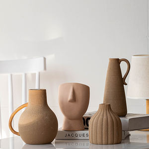 Vase <span class=keywords><strong>en</strong></span> céramique rouge <span class=keywords><strong>terre</strong></span> <span class=keywords><strong>cuite</strong></span> à double anse, couleur <span class=keywords><strong>terre</strong></span> <span class=keywords><strong>cuite</strong></span>, bouteille à fleurs - Product Image 3