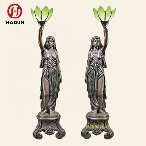 Nude Sexy Women Bronze Statue Lamp For Decor