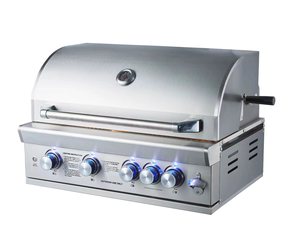 High Quality Courtyard Garden Gas BBQ Outdoor Stainless Steel Chrome Plated Trolley Built-in <b>Oven</b> for >5 People Pig Lamb Roasted - Product Image 3