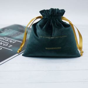 Eco Bags logo Print Custom High Quality Velvet Jewelry <b>Pouch</b> Dust Bag <b>Drawstring</b> - Product Image 1