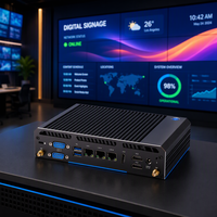 Mini PC Industri X86 dengan J6412 4-core, Tiga Layar, 4*COM RS232/485, Terminal Layanan Mandiri/Pengontrol Signage Digital