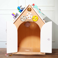 Casa de Madera Giratoria Educativa Montessori, Aprendizaje Sensorial Preescolar, Habilidades para la Vida, Juguetes Finos, Rompecabezas de Madera