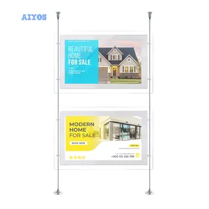 Trong Suốt Kiosk Acrylic LCD Đa Màn Hình Treo Hiển Thị Cửa Sổ TREO LCD Hiển Thị Trong Suốt LCD Panel