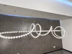 Ingresso principale personalizzato grandi lampadari a sfera di vetro personalizzati moderni luci a sospensione per <span class=keywords><strong>sala</strong></span> conferenze hotel con soffitto alto - Product Image 3