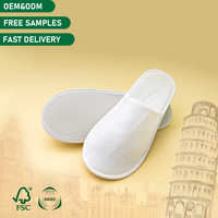 Safepure – Chaussons SPA d'intérieur blancs antidérapants et respirants en tissu éponge doux, à bout fermé, de haute qualité, pour hôtels et spas