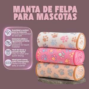 Coperta per Animali Domestici Yommy, Morbida e Calda con Design a Impronte di Zampe, Lavabile, per Cani e Gatti - Product Image 4