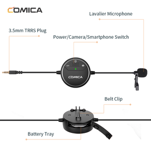 Microfono Lavalier COMICA SIG.<span class=keywords><strong>LAV</strong></span> V03 con Condensatore Electret Omnidirezionale da 3,5mm, Monitoraggio in Tempo Reale Super - Product Image 2
