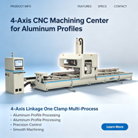 Centro de Fresado y Perforación CNC de Perfil de Aluminio de Alta Precisión de 4 Ejes con Husillo Importado de Italia