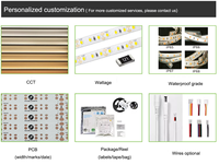 Lampu Strip LED Fleksibel Tembaga Tebal SMD5050 24V IP20 50 Meter Tanpa Penurunan Tegangan, Kecerahan Tinggi, untuk Lanskap