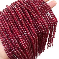 Pierre naturelle cornaline rouge perles rondes en vrac bricolage Bracelet fait main collier accessoire de fabrication de bijoux perle ronde à facettes