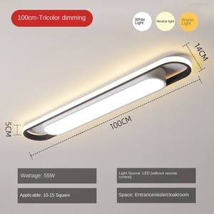 Lámpara de Techo LED Moderna Minimalista de Rejilla Ovalada para Sala de Estar, Pasillo, Luz Blanca Fría, Acrílico, Control Remoto - Product Image 6