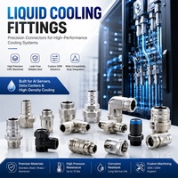 Raccords de refroidissement liquide CNC OEM, adaptateurs filetés, connecteurs à raccord de tuyau pour le refroidissement des centres de données