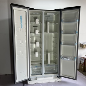 <span class=keywords><strong>Réfrigérateur</strong></span> intelligent double <span class=keywords><strong>porte</strong></span> côte à côte 568L, électrique, à refroidissement ventilé, compresseur écoénergétique, pour hôtels - Product Image 1