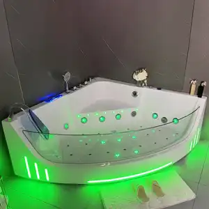 Sörf bağlantısız küvet büyük hava Jet kabarcık Whirlpool küvet Jacuzzis akrilik Spa kova masaj cam Vortex küvet