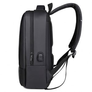 Sac à dos homme grande capacité personnalisé pour l'université/école, nouveau design, en PU imperméable avec fermeture éclair, en polyester, pour ordinateur portable et voyages d'affaires - Product Image 2