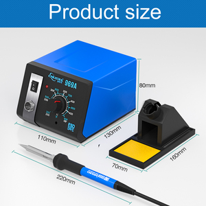 Trạm hàn hiệu suất cao Chuera 969A 75W, mỏ hàn không chì, 110V 240V, hiển thị cả độ C và độ F - Product Image 5