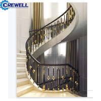 Garde-corps et rampes d'escalier, système de garde-corps en métal moderne pour intérieur