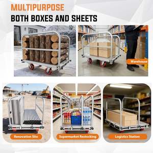 Carretilla de Plataforma Plegable Multifuncional Dos <span class=keywords><strong>en</strong></span> Uno con Cuatro Ruedas de ABS, Plataforma de Acero Resistente, para Interiores y Exteriores, Alta Calidad OEM - Product Image 6