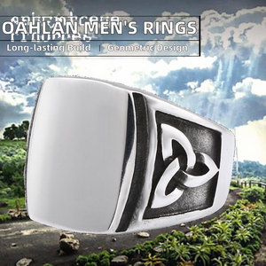 Anelli Unisex Vintage Stile Vichingo con Nodo Celtico in Acciaio Inossidabile Placcato <span class=keywords><strong>Oro</strong></span> Rosa/Platino per Uomo, Alla Moda per Matrimoni - Product Image 2