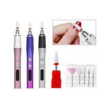 Ponceuse à ongles électrique pour acrylique, gel et poudre, kit professionnel de manucure et pédicure, outils de polissage, embouts de ponçage et bandes abrasives