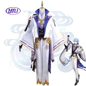 Genshined <span class=keywords><strong>Kamisato</strong></span> <span class=keywords><strong>Ayato</strong></span> Cosplay disfraz Popular juego hombres ropa conjuntos Anime ropa fiesta traje - Product Image 1