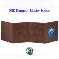 Écran de Maître de Jeu Pliable en Cuir PU 5e pour D&D, Accessoire de Jeu de Rôle pour Table de Jeu