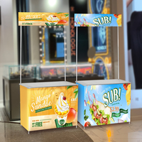 Table de Promotion pour Salon Professionnel Pliable en PP – Comptoir de Publicité Portable pour Supermarché
