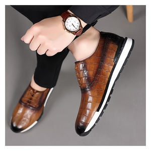 Vendita calda coccodrillo stringato scarpe casual in <span class=keywords><strong>pelle</strong></span> da <span class=keywords><strong>uomo</strong></span> a punta scarpe da ginnastica in <span class=keywords><strong>pelle</strong></span> scarpe da passeggio - Product Image 3