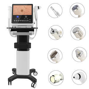 Appareil de microdermabrasion 8 en 1, machine de rajeunissement du visage, jet d'oxygène, analyseur de peau, appareil de détection de la peau, appareil de nettoyage avec support - Product Image 2