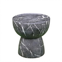 Mesa de Centro de Concreto Blanco de Lujo Vietcraft, Moderna, Impermeable, Resistente para Exteriores, Mueble de Diseño para Parques, Garantía de 24 Meses