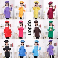 Ensemble de tabliers de cuisine pour enfants, imperméable, personnalisé, 2 poches réglables