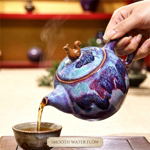 Tetera de Porcelana Jun Tradicional China con Esmalte Cambiante, Capacidad de 230 ml, Ecológica, para Preparación de <span class=keywords><strong>Café</strong></span> y Té - Product Image 6