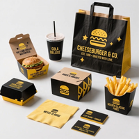 Boîte d'emballage personnalisée pour la restauration rapide coréenne à emporter, en papier alimentaire, pour hot-dogs, poulet frit, hamburgers