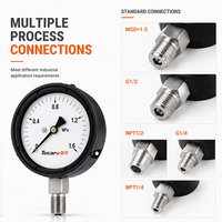Phenolic Safety Pressure Gauge High Precision Industrial Pressure Meter with Anti-Vibration Design for Oil & Gas Industry