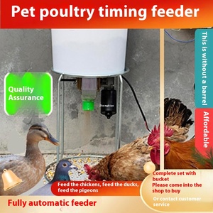 Năng lượng mặt trời thời gian tự động gà và chim bồ câu Feeder điều khiển từ xa làm bằng áp lực xử lý gỗ và khung kim loại - Product Image 2