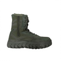 Bottes tactiques pour hommes, mi-mollet, semelle épaisse, imperméables, résistantes à l'usure, antidérapantes, en cuir véritable, doublure en mesh